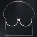 Stonefans Fashion Butterfly Chest Bracket Bra Chain Harness for Women Sexy Bikini Rhinestone Chest Chain Necklace Body Jewelry