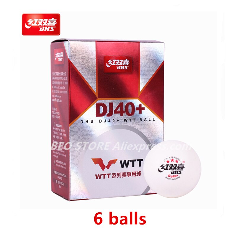 DHS DJ40+ 3-Star TOKYO Games WTT Competition ITTF 3 Star D40+ World Tour Table Tennis Ball Plastic ABS DHS Ping Pong Balls