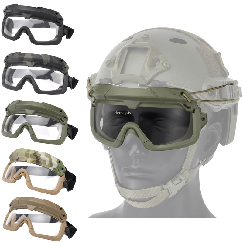 Gafas tácticas Airsoft Paintball a prueba de viento antiniebla CS juego de guerra gafas de protección para senderismo aptas para casco táctico