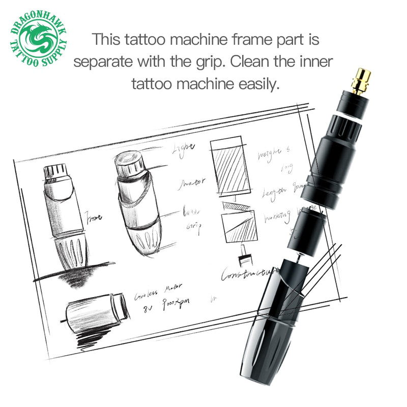 Dragonhawk Mast Tattoo P10 Permanent Makeup Machine Rotary Pen Eyeliner Tools Tattoo Machine Pen Style Accessories for Tattoo