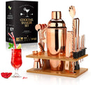 Juego de coctelera, 16 Uds. Kit de camarero para mezclador de vino Martini, herramienta de barras de acero inoxidable, accesorios para fiestas de bebidas en el hogar