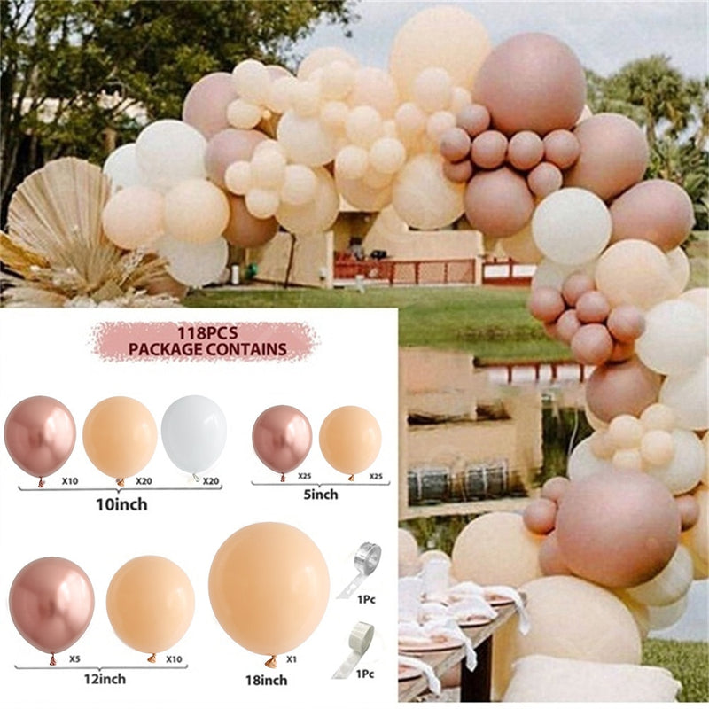 Hot Pink Ballon Girlande Arch Kit Schmetterling Aufkleber Chrome Rose Gold Latexballons für Geburtstag Hochzeit Baby Shower Dekoration