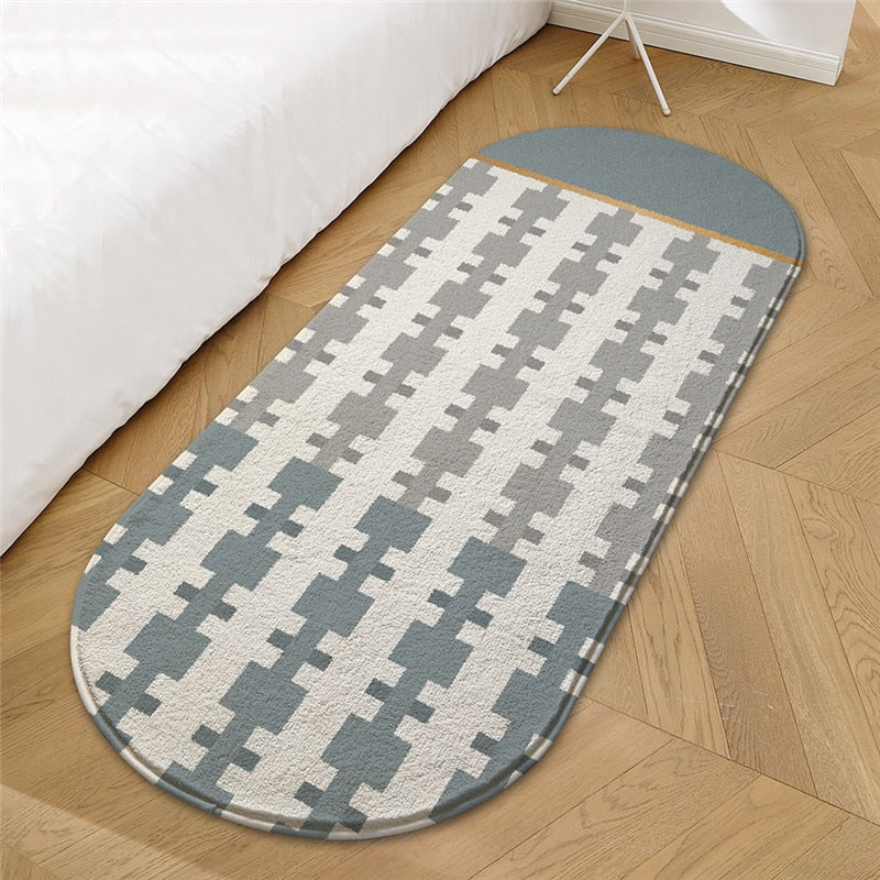 Moderner weicher langer Teppich für Schlafzimmer, Nachttisch, rutschfeste Tatami-Bodenmatte, Kaschmir, Zuhause, Wohnzimmer, Teppiche