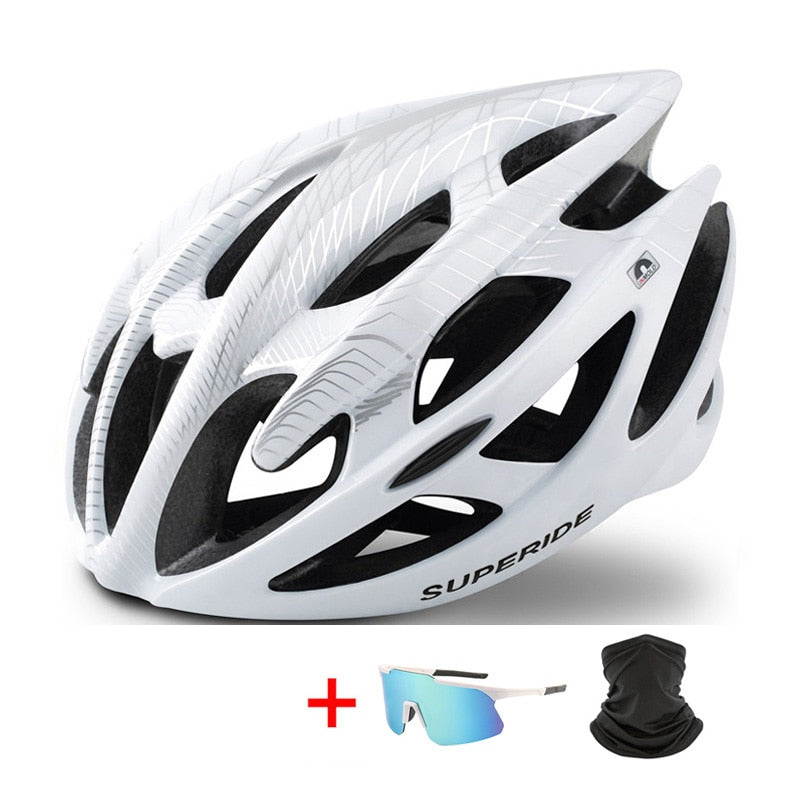 SUPERIDE al aire libre bicicleta de carretera bicicleta de montaña casco con luz trasera ultraligero DH MTB bicicleta casco deportes montar ciclismo casco