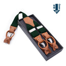 Genuine Leather Men's Suspenders  3/6 Clips Braces Suspensor Adjustable Belt Strap Bretelles Vintage Male Garter For Shirt