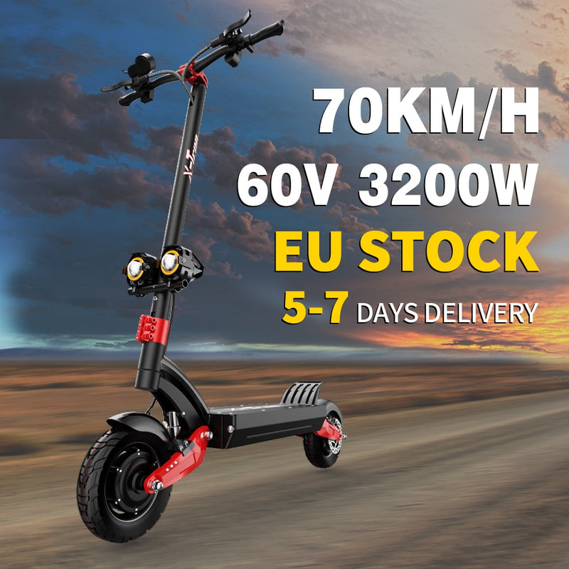 Warehouse In Europe Dual Drive Scooter Electric X-Tron 60V 3200W e scooter Folding Kick Scooters Electric Scooters for Adults