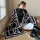 Cashmere Women Winter Scarf Pashmina Shawls Thick Luxury Print Scarves Brand Warm Lady Blanked Wraps Double Side