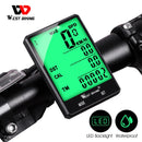 WEST BIKING Cycling Speedometer Digital Large Screen Waterproof LCD Backlight Wireless and Wired Bike Odometer Bicycle Computer
