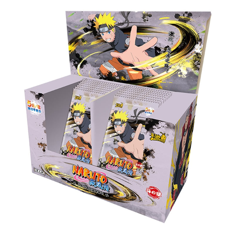 KAYOU Genuine Naruto Cards Box Anime Figure Card Booster Pack Sasuke Collection Flash Card Toy Birthday Christmas Gift for Kids