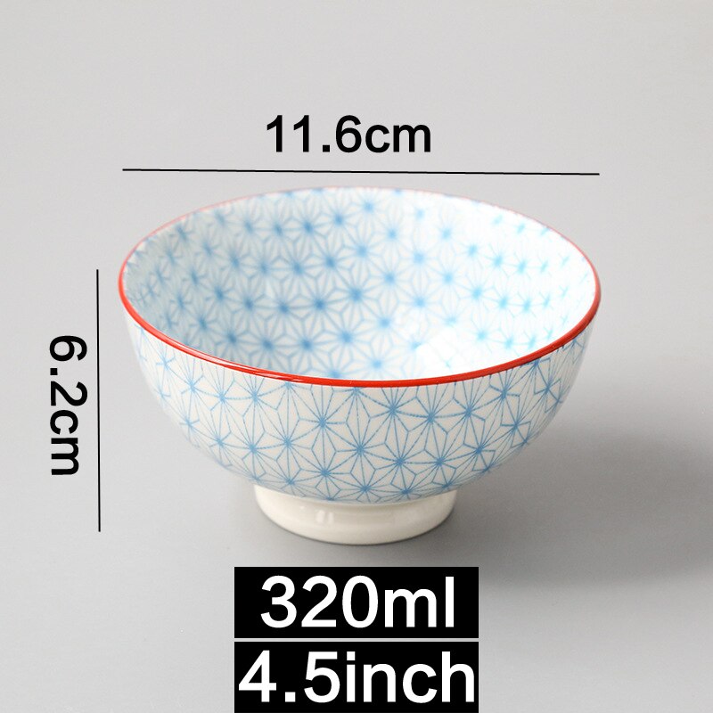 Cuenco de arroz japonés y de viento de 4,5 pulgadas, cuenco de cerámica sin esmaltar para escaldar, cuenco de sopa Simple europeo para el hogar, patas altas