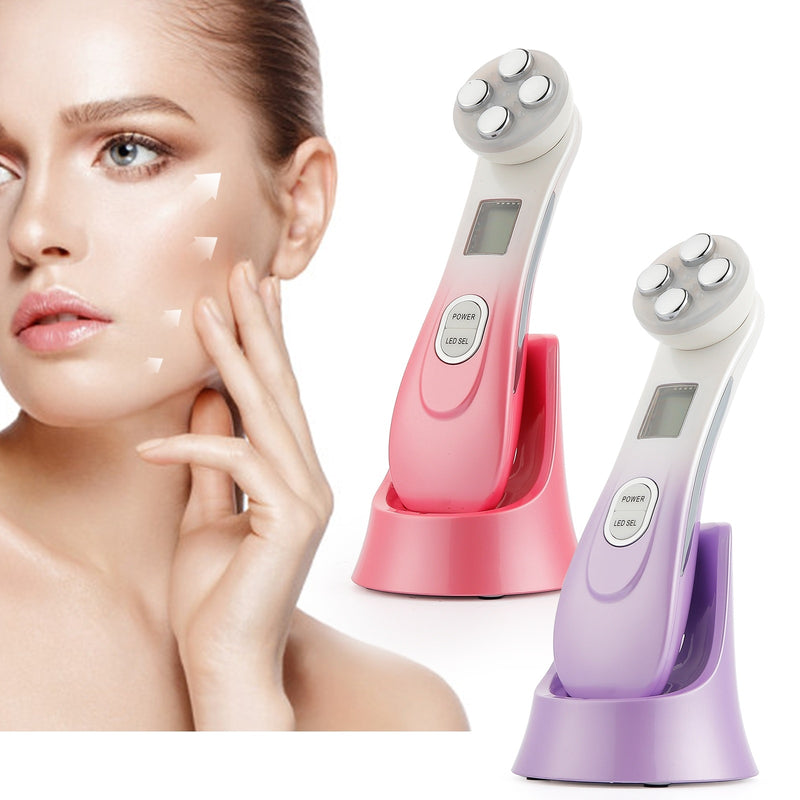 5in1 RF&EMS Radio Mesotherapy Electroporation Face Beauty Pen Radio Frequency LED Photon Face Skin Rejuvenation Remover Wrinkle