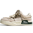 Men's Shoes Lightweight Breathable Casual Sports Shoes Men's Trend Versatile Flat Bottom Shoes Thick Sole White Shoes for Men