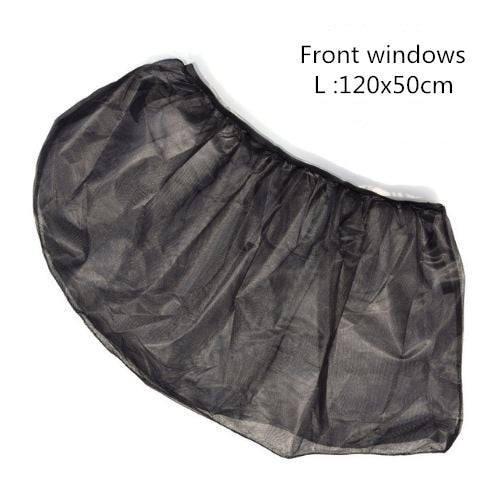 2x calcetín para ventana lateral de coche, visera, mosquitera para bebé, chico, mascota, parasol transpirable, malla para asiento trasero, cortinas negras