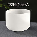 CVNC 12 Inch Chakra Frosted Quartz Crystal Singing Bowl for Sound Healing Energy Balance with Free O-ring&Mallet
