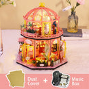 CUTEBEE, casa de muñecas DIY, Mini Casa de muñecas en miniatura de madera con jardín para construir muebles, Kit de Casa, juguetes para niños, regalo de cumpleaños