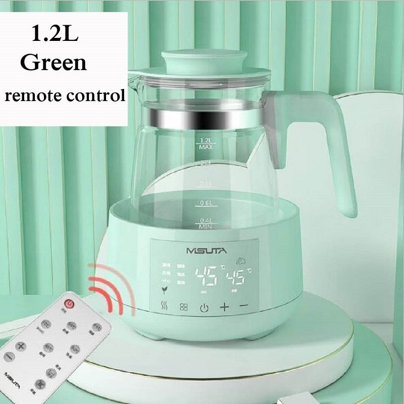 Regulador de leche termostático infantil de 1,2 l, hervidor de agua para bebés, mantiene el calor las 24 horas, agua caliente, olla de aislamiento inteligente, calentador de leche en polvo