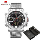 New Watches NAVIFORCE Top Brand Luxury Gold Quartz Mens Watch Waterproof Big Sport Wrist Watch Stainless Steel Date Reloj Hombre