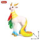 Oenux Classic Mythical Rainbow Pegasus Simulation Animal Original Fairy Tale Fly Horse Action Figures Model PVC Educational Toys