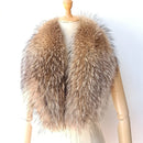 2020 Real Raccoon Fur Collar Warm Women Winter Blue Natural Fur Scarves Fashion Neck Warmer Femme