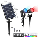 1 TO 4 RGB Outdoor Solar Landscape Light LED IP65 Waterproof Solar Lamp Automatic On/Off Solar Wall Light Garden Patio Lawn Lamp