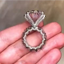 choucong Vintage Blumen Versprechen Fingerring 925 Sterlingsilber AAAAA Zirkonia Verlobungs Ehering für Damen Party Schmuck