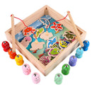 Children Wooden Toys Magnetic Games Fishing Toy Game Kids 3D Fish Baby Kids Educational Toys Outdoor Funny Boys Girl Gifts