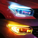 OKEEN LED Auto-Tagfahrlicht mit sequenziellem Start-Scan DRL Universelles Tagfahrlicht Blinkerlampe Auto Scheinwerferleisten 12V
