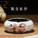 New Style Chinese Retro Ceramic Large with Lid Ashtray Modern Minimalist Creative Luxury Living Room Decoration Coffee Table