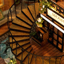 Cutebee DIY DollHouse Kit Wooden Doll Houses Forest Teashop With Furniture Kit Toys for Children Christmas Gift