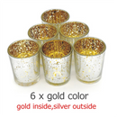 ERMAKOVA 6/12 Stück Votivkerzenhalter Quecksilberglas Teelichthalter für Hochzeitsfeiern Hotel Cafe Bar Heimdekoration