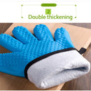 2pcs Food Grade Thick Heat Resistant Silicone Glove BBQ Grill Gloves Kitchen Barbecue Oven Cooking Mitts Grill Baking Gloves