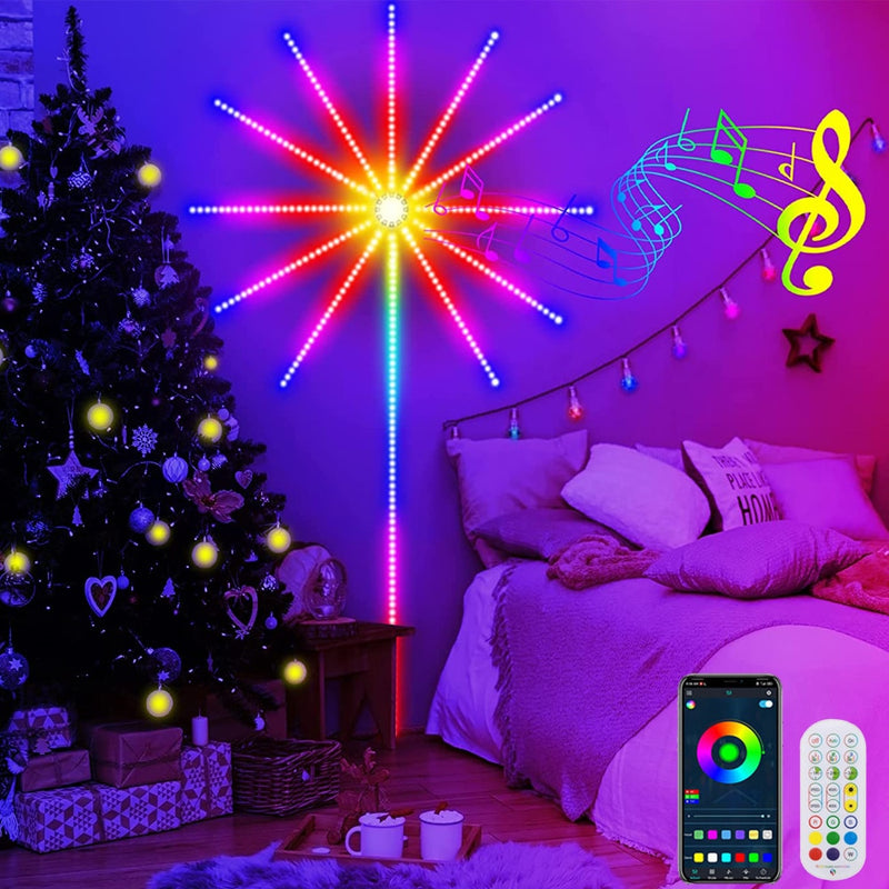 Smart LED Light Strip DIY Firework Remote Bluetooth USB Festoon Lamp For Indoor Home Bedroom Party Wedding Decor Christmas Light