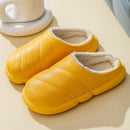 Waterproof Indoor Slippers Women Men Winter Home Floor Shoes Warm Plush Removable Insole Lovers Kitchen Working Slipper SH472