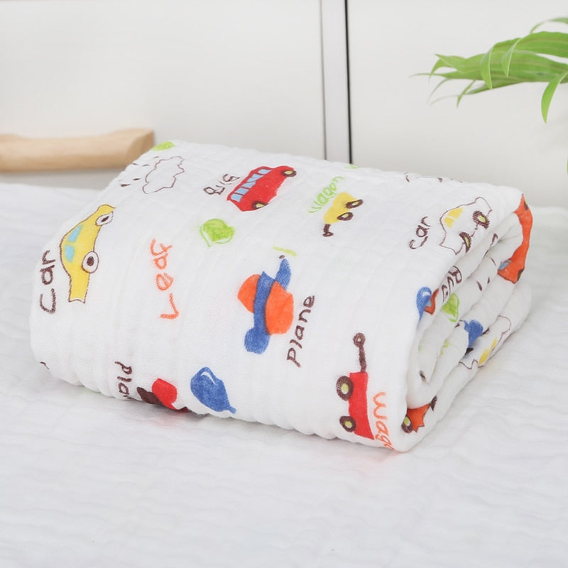 Manta de algodón de gasa de 6 capas, mantas para bebés, ropa de cama de muselina Newbron, edredón para recién nacidos