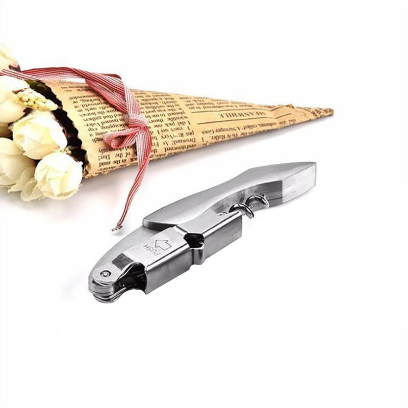 1Pcs New Creative Bottle Opener Stainless Steel Wine Corkscrew Beer Bottle Can Remover Cutter For Kitchen Tools Bar Accessoires