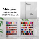 80 120 240 308 Colors PU Paper Nails Tips Card Nail Display Stand Case Model Nail Gel Polish Storage Box Nail Book Display