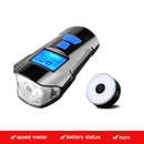 Waterproof Bicycle Light USB Charging Bike Front Light Flashlight Handlebar Cycling Head Light w/ Horn Speed Meter LCD Screen