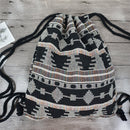 2022 Women Fabric Backpack Female Gypsy Bohemian Boho Chic Aztec Ibiza Tribal Ethnic Cottage Soft Brown Drawstring Rucksack Bags