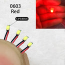 40Pcs/Lot 0402 0603 0805 1206 Led SMD Wire For Model Train HO N OO Scale Red Black Line Pre-soldered Micro Litz Diorama Railway