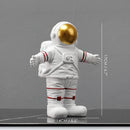 Resin Astronaut Figurines Fashion Spaceman With Moon Sculpture Decorative Miniatures Cosmonaut Statues Gift For Man &amp; Boyfriend