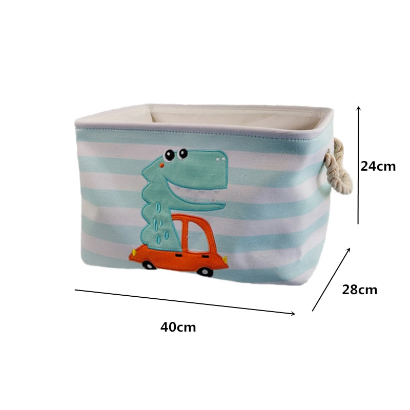 Baby Laundry Basket Cute Dinosaur  Foldable Toy Storage Bucket Picnic Dirty Clothes Basket Box Canvas Organizer Cartoon Animal