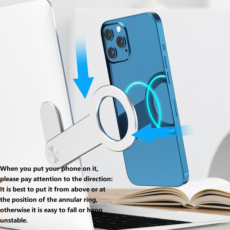 Soporte magnético para teléfono para iPhone 12 Pro, soporte metálico para teléfono portátil para iPhone 13, soporte lateral para tableta para soporte iMac