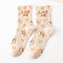New Animal Print Kawaii Cute Socks korean Style Women Cartoon Cat Panda Cotton Woman Girls calcetines meias mulher skarpety sox