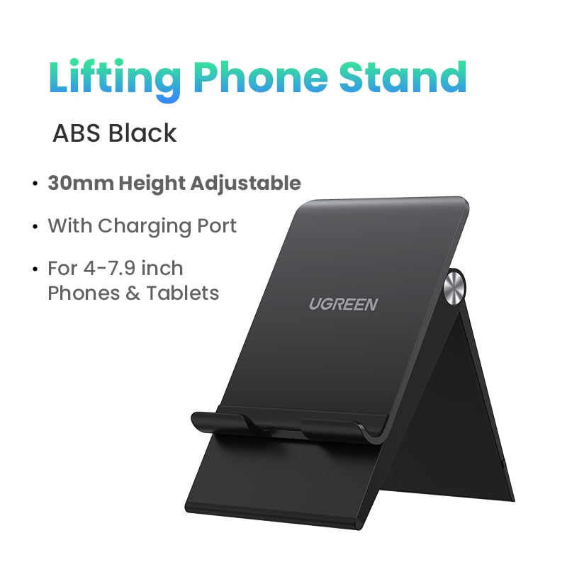 Ugreen Cell Phone Stand for Desk Adjustable Phone Holder Dock for iPhone 13 12 Pro Max Xiaomi Foldable Mobile Phone Holder Stand