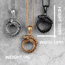 Ouroboros Snake Dragon Mens Long Necklaces Pendants Chain Hip Hop for Boy Male Stainless Steel Jewelry Creativity Gift Wholesale