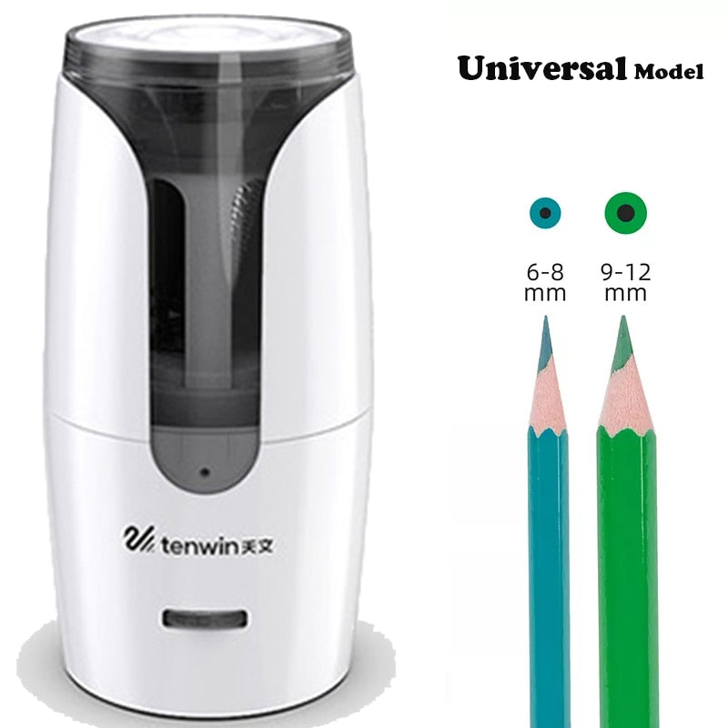 Tenwin Automatic Electric Pencil Sharpener For Colored Pencils Sharpen Mechanical Office School Supplies Stationery Free Ship