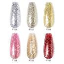 Beautilux Glitter Nail Gel Polish Kit 6pcs/set x10ml Mermaid Platinum Rainbow Chameleon Semi Permanent Nails Art Varnish Lot