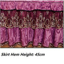 Colcha acolchada de felpa de terciopelo grueso de lujo europeo, falda de cama en relieve de tamaño Queen, funda de cama suave sin incluir funda de almohada