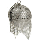 Borla de diamante dorado para mujer, bolsos de mano de cristal de Metal para fiesta, bolsos de noche, bolso de boda, bolso de hombro nupcial, bolso de mano de lujo