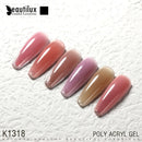Beautilux Poly Acryl Gel Kit 15gx6pcs extensión rápida mejora de uñas semipermanente uñas francesas arte DIY juego de manicura de construcción